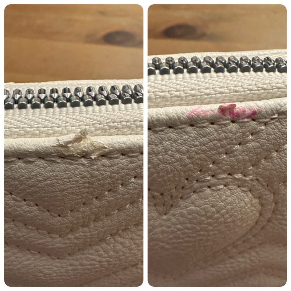 Betsey Johnson Pink and White Heart Quilted Wallet Wristlet Clutch - Picture 12 of 13
